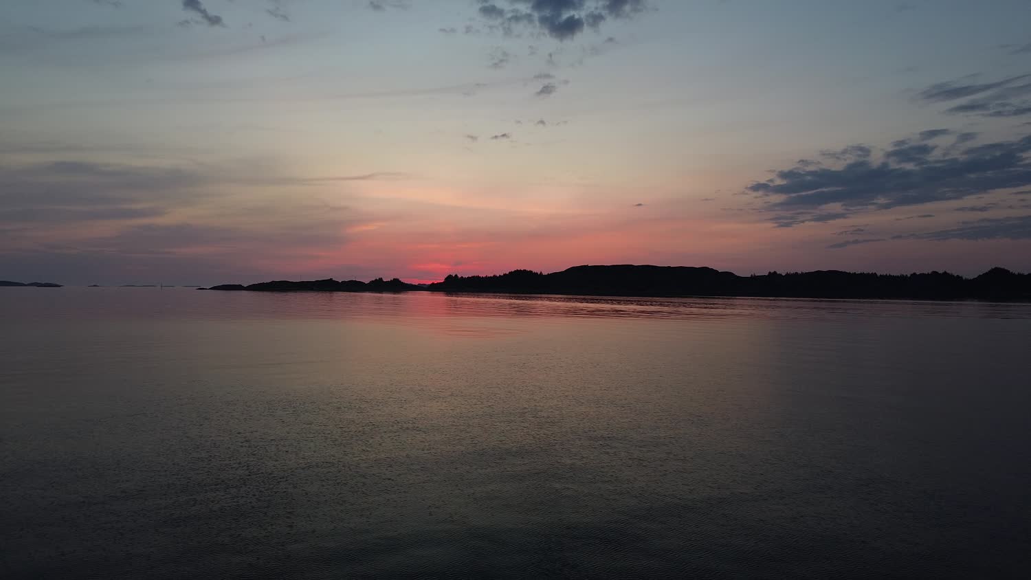 The archipelago from the air at golden hour